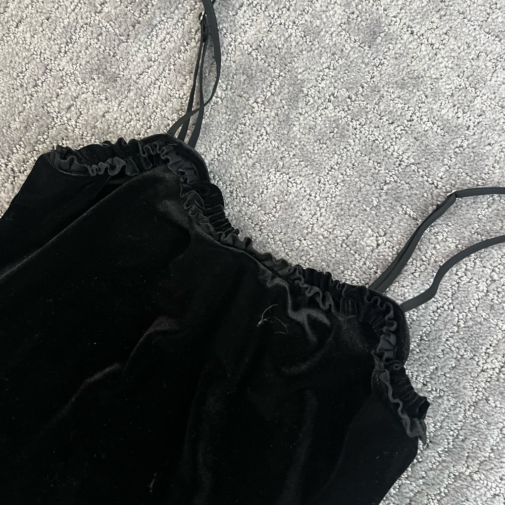 Urban Outfitters Black Velvet Slip Mini Dress - Picture 5 of 5